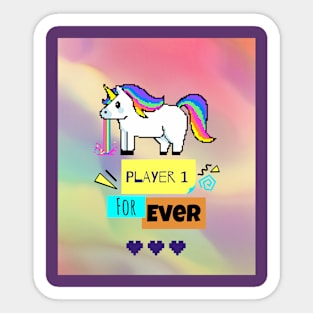 Player 1 For Ever Sticker